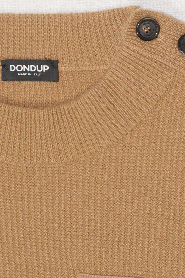 Dondup Pullover Neck Closure Camel