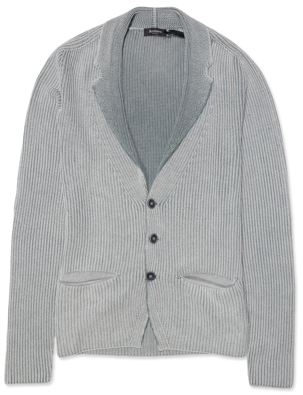 Arovescio Pure Cotton Cardigan Light Grey