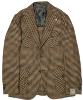Studio 73 Safari Jacket Houndstooth Green