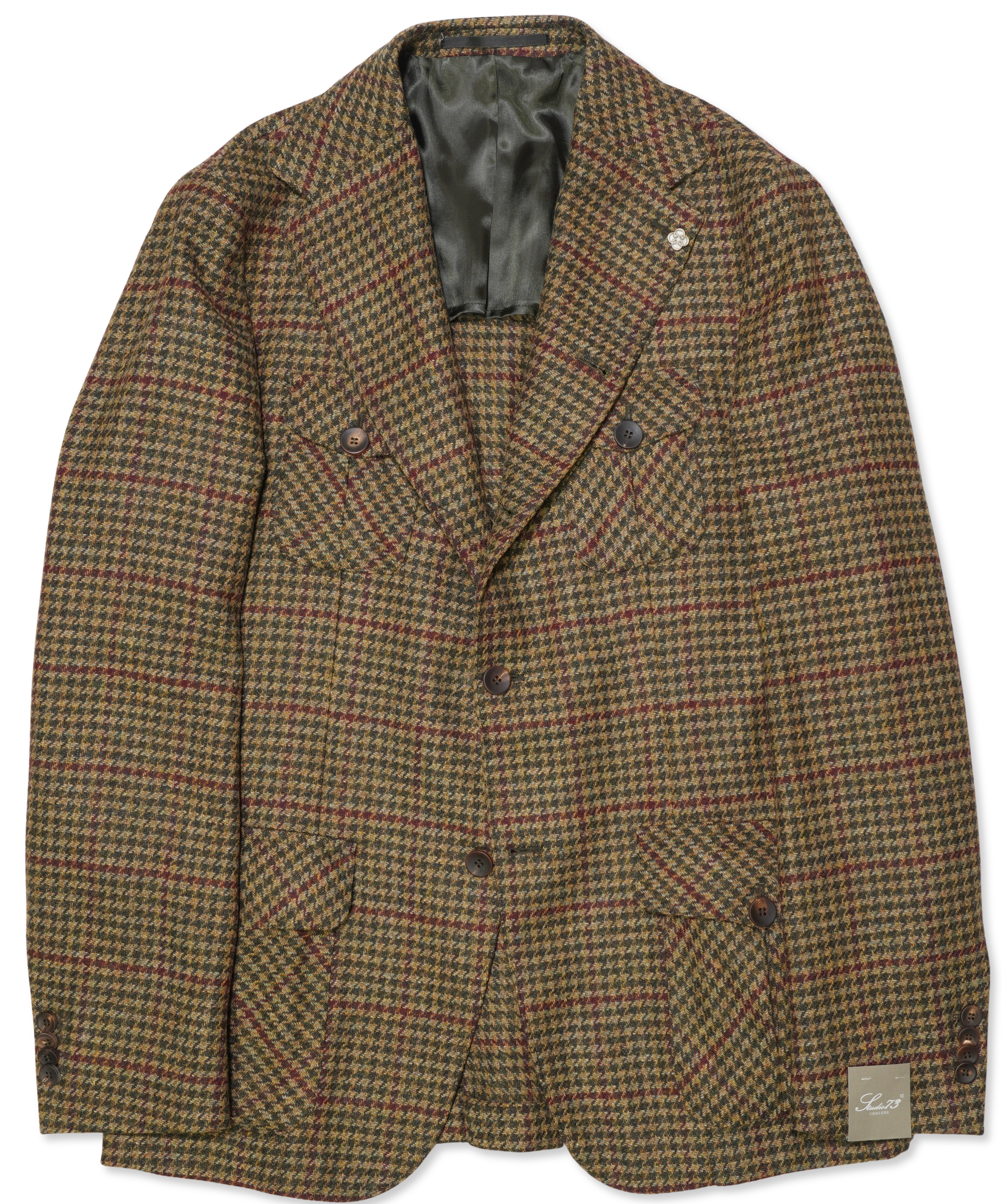 Studio 73 Safari Jacket Houndstooth Green