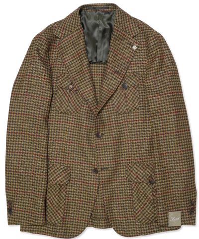 Studio 73 Safari Jacket Houndstooth Green