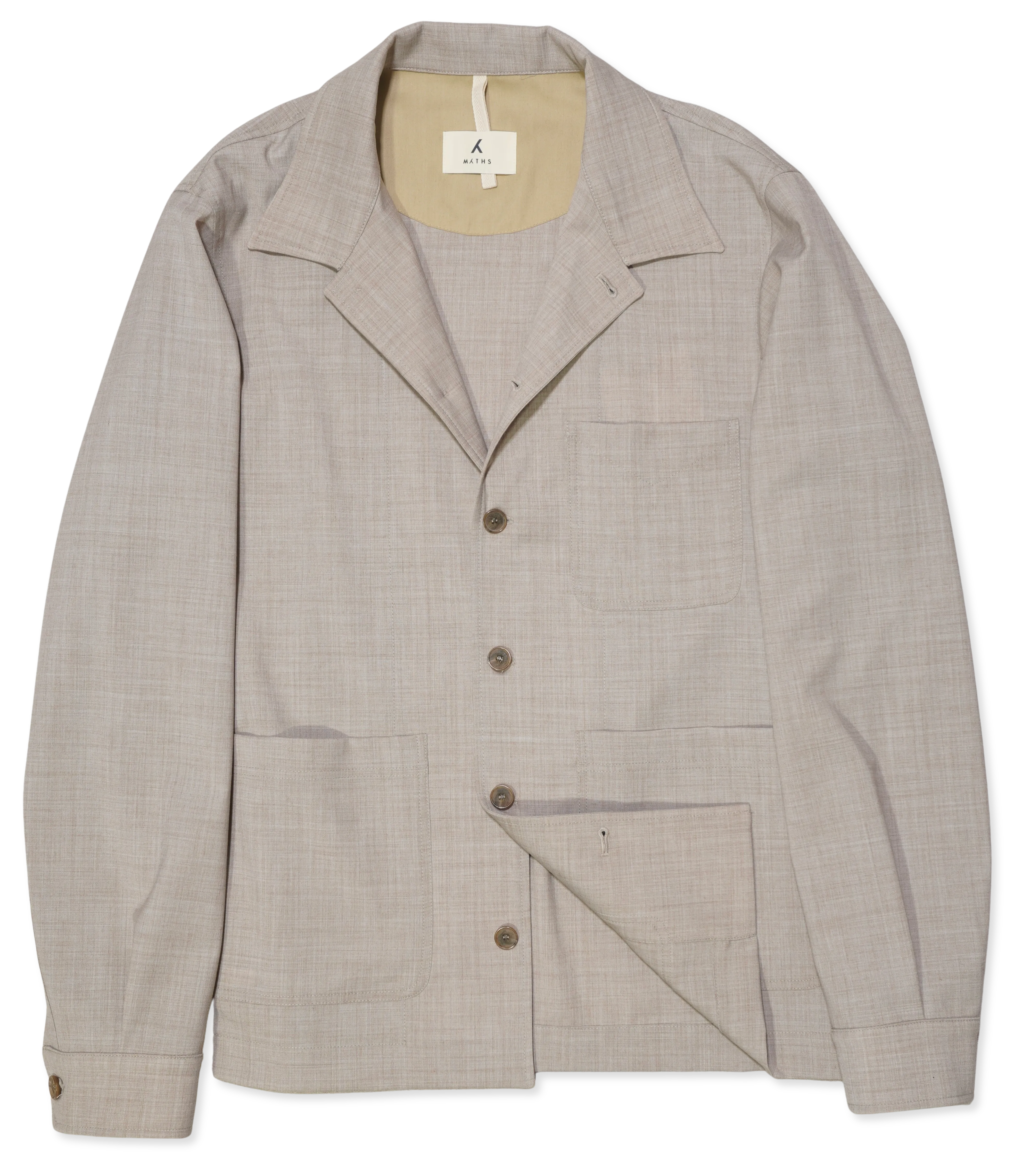 Myths Overshirt Technical Wool Beige