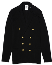 PT Torino Double Breasted Knit Blazer Black