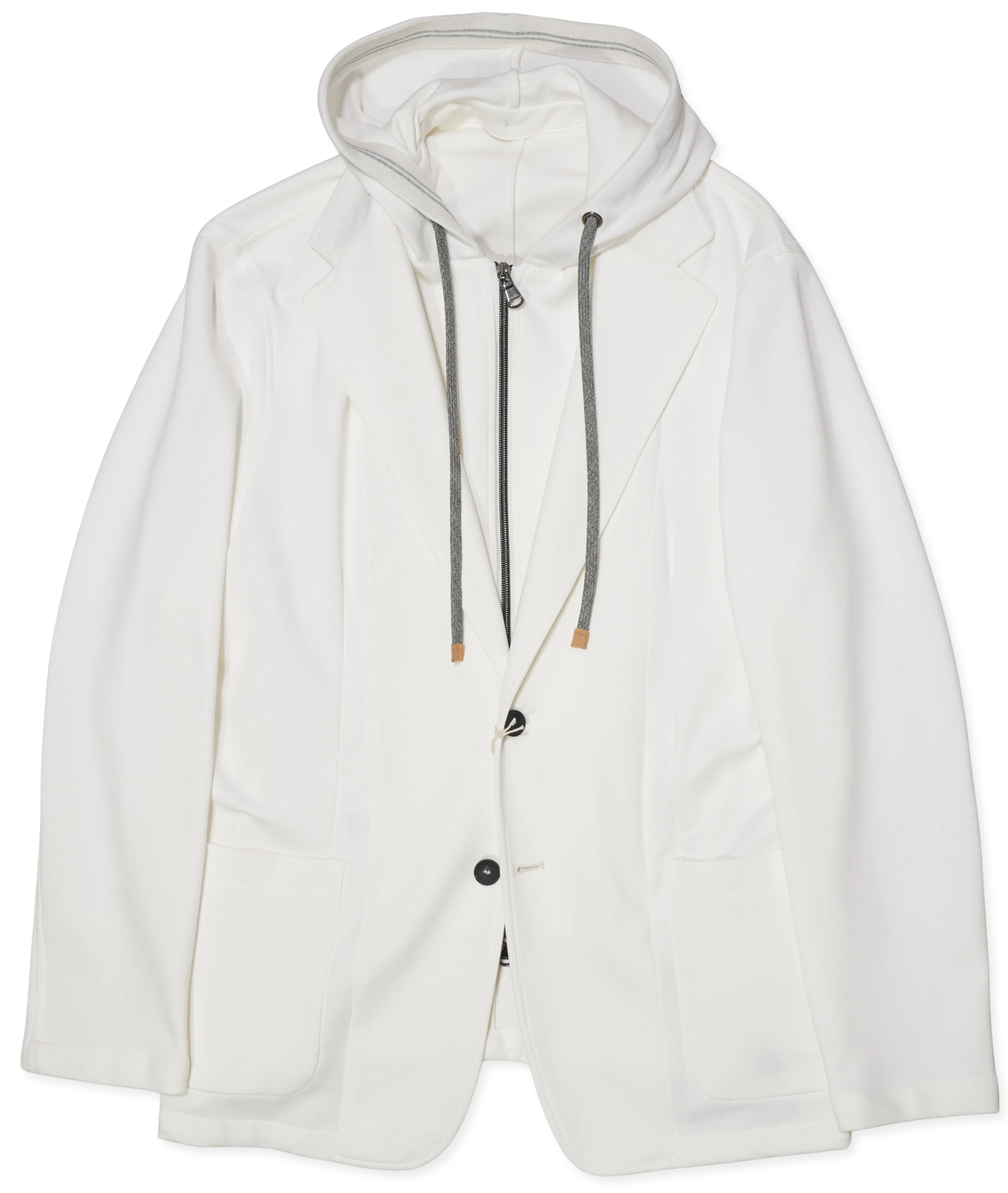 Fradi Hood Jacket Cotton Jersey White