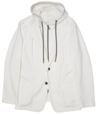 Fradi Hood Jacket Cotton Jersey White