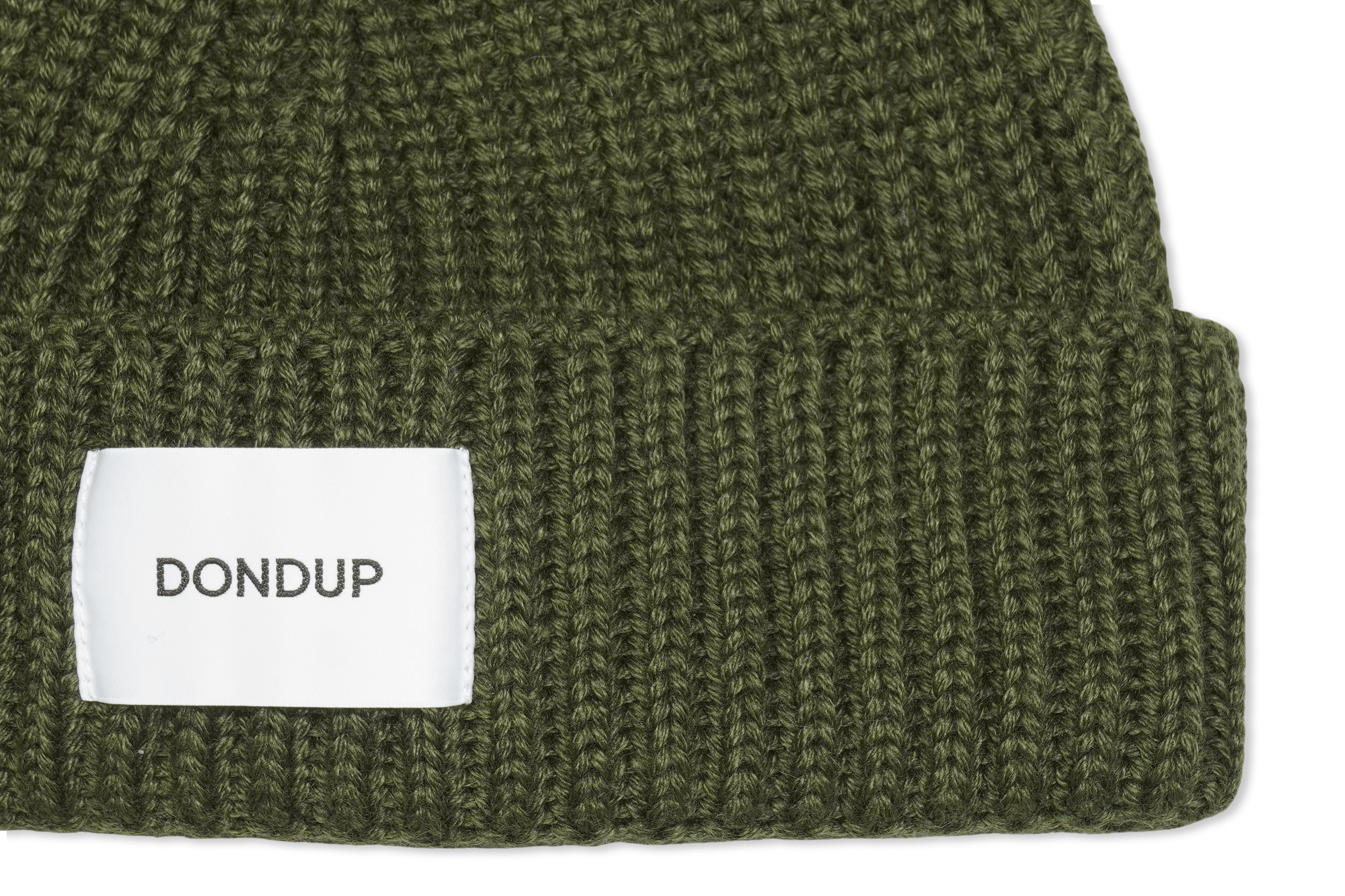 Dondup Rib Knit Beanie Army Green
