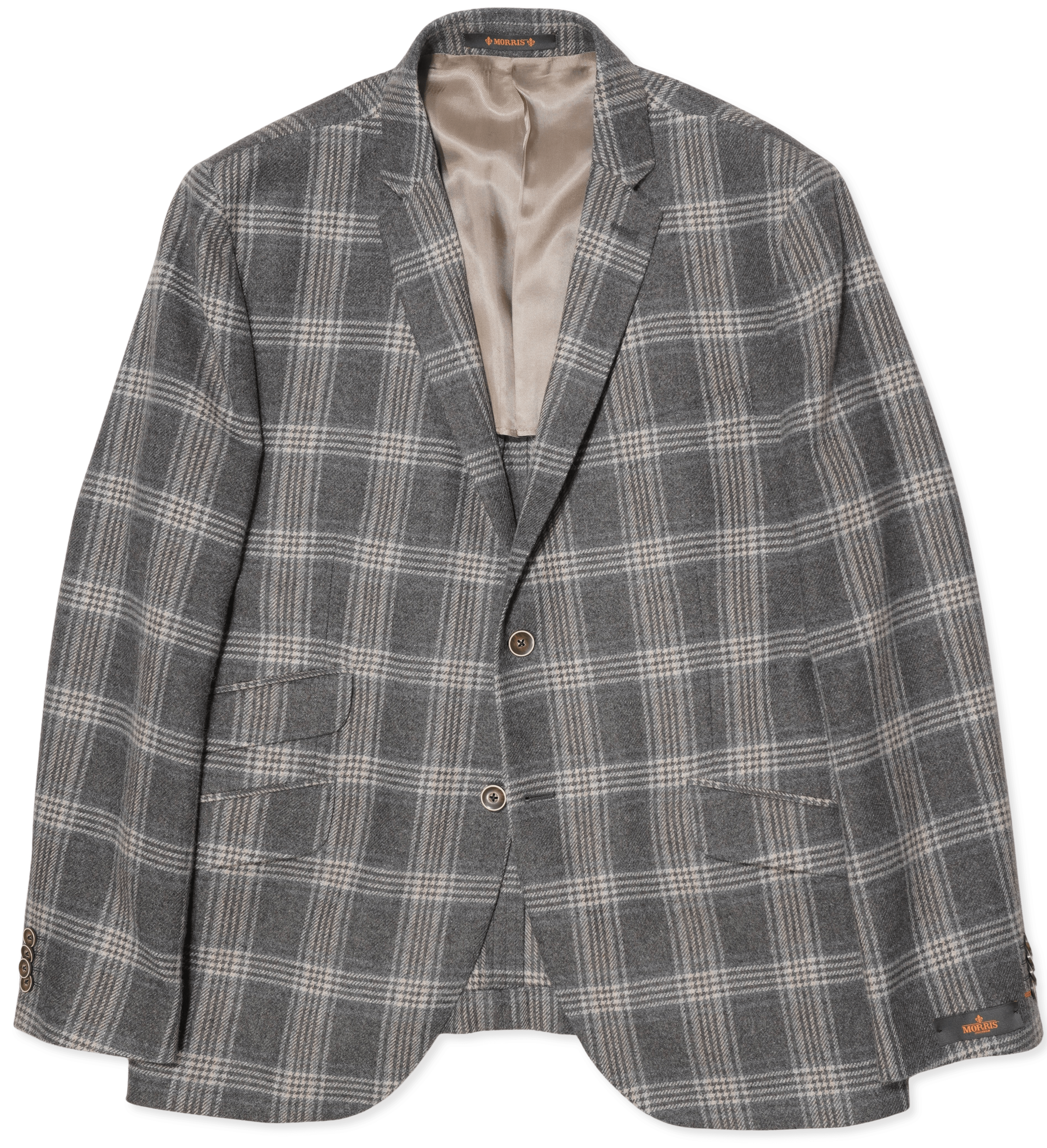 Morris Wool Jacket Check Grey