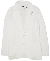 Lardini Knit Jacket Pure Cotton White