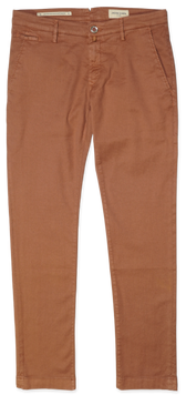 Jacob Cohen Bobby Terracotta Linen Stretch Trousers