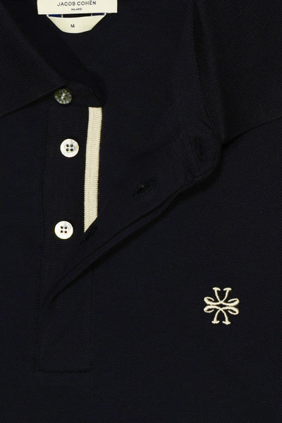 Jacob Cohen Navy Cotton Polo Shirt