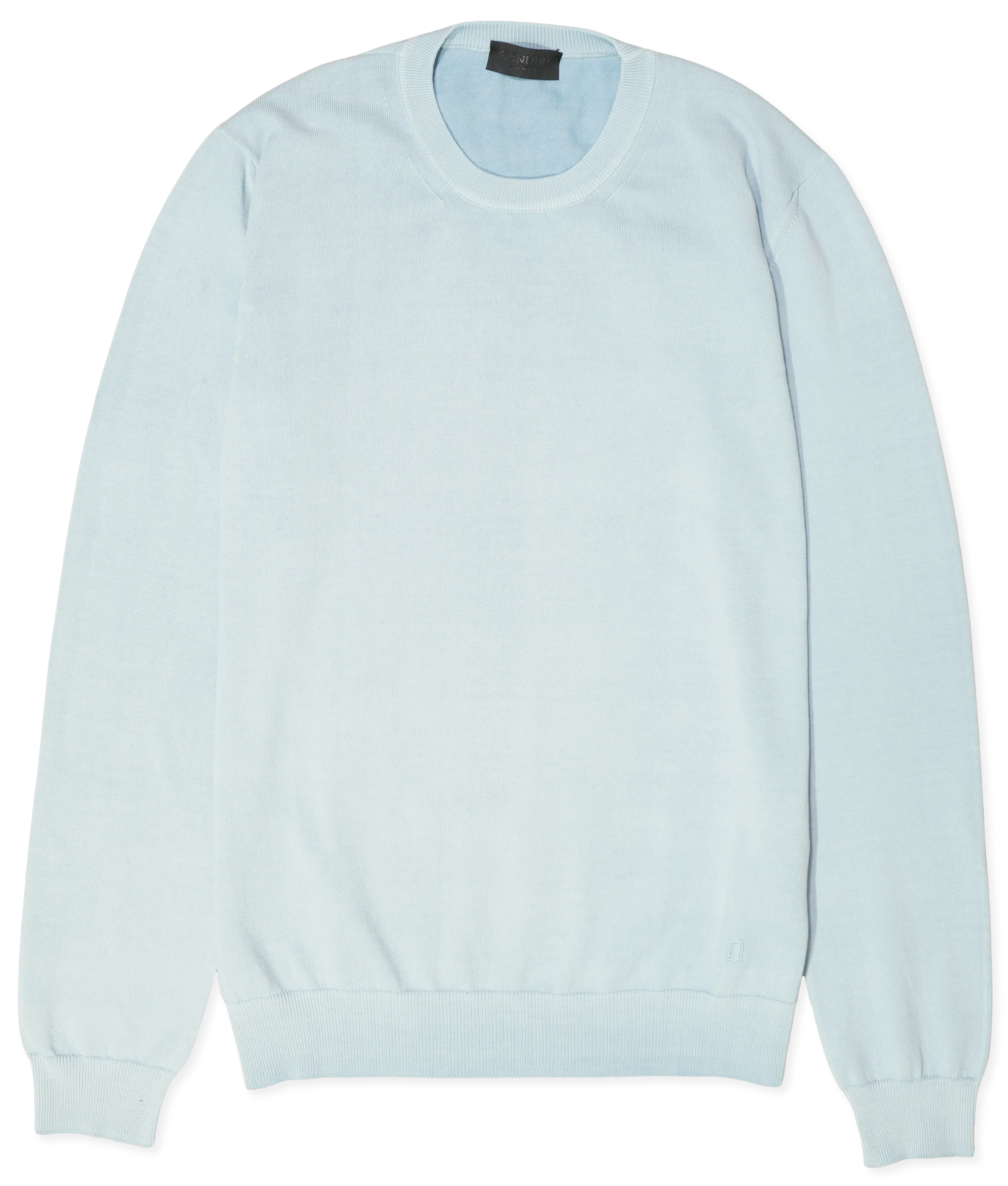 Dondup Garment Dyed Cotton Pullover Light Blue