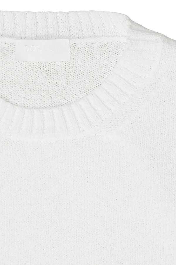 Dondup Pure Cotton Knitted Pullover White