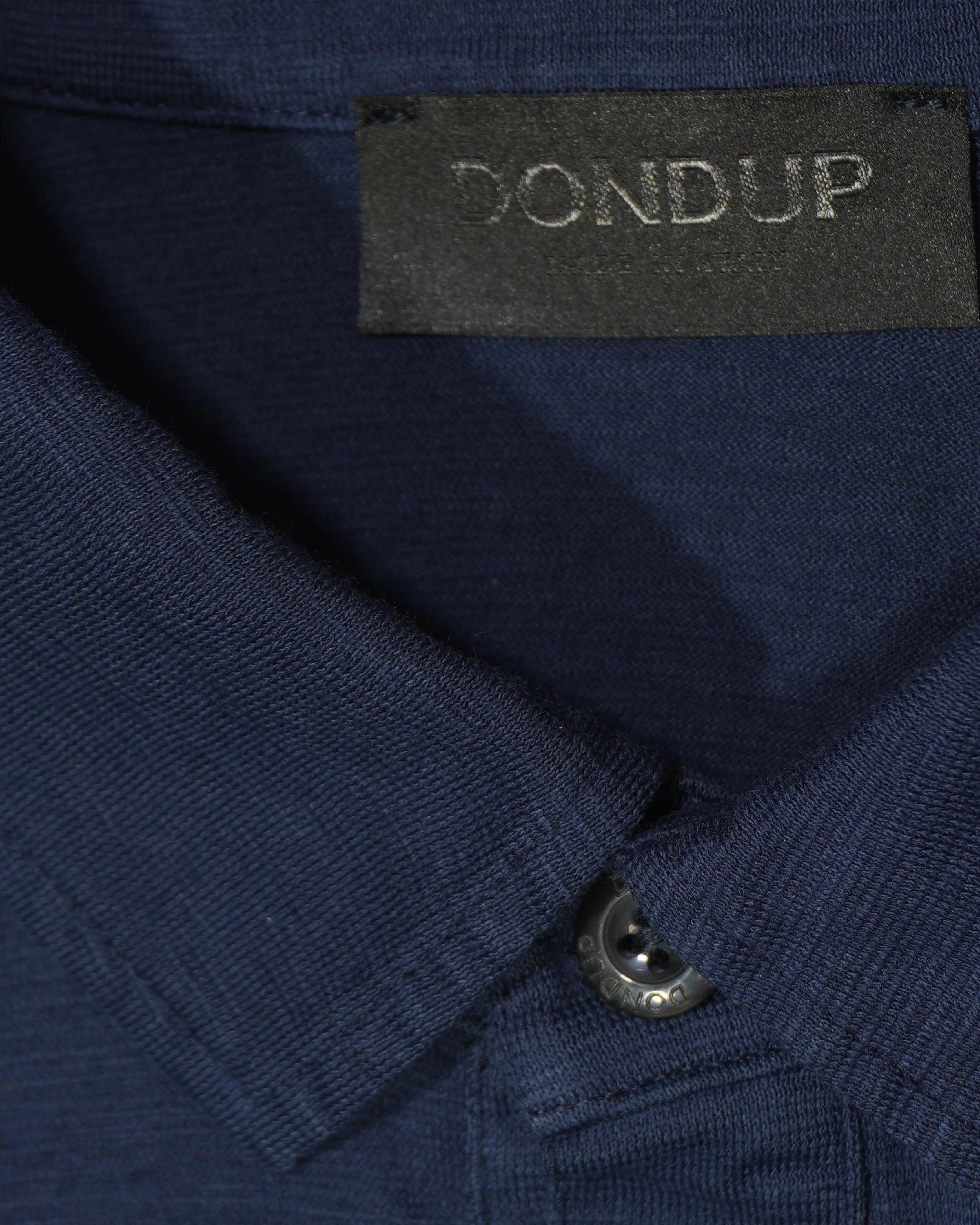 Dondup Washed Jersey Polo Shirt Navy