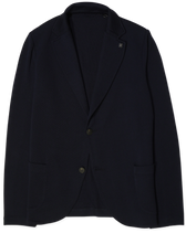 Gran Sasso Knitted Jacket Virgin Wool Navy