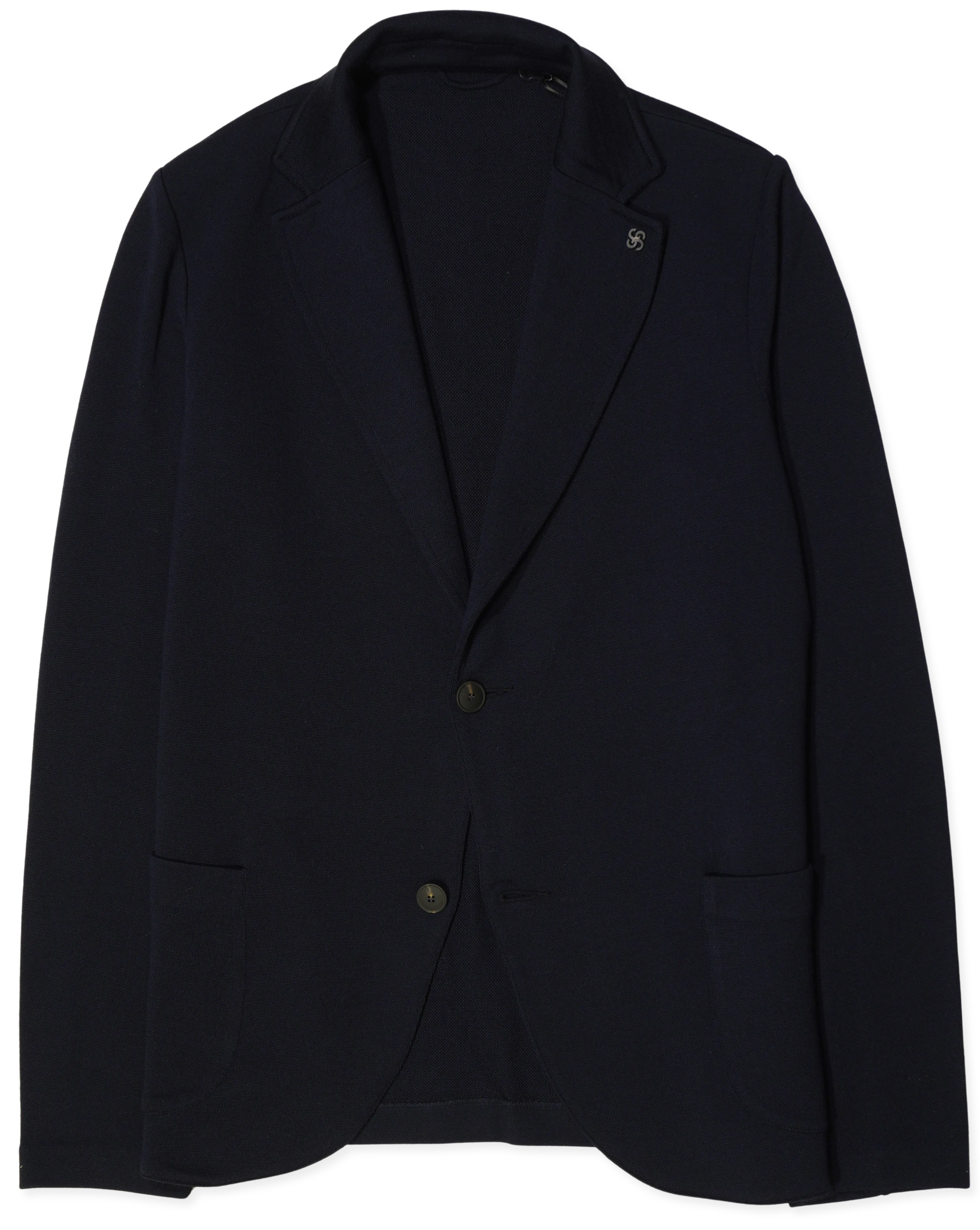Gran Sasso Knitted Jacket Virgin Wool Navy