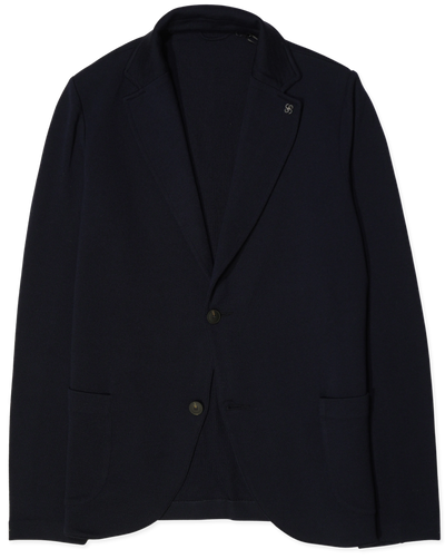 Gran Sasso Knitted Jacket Virgin Wool Navy