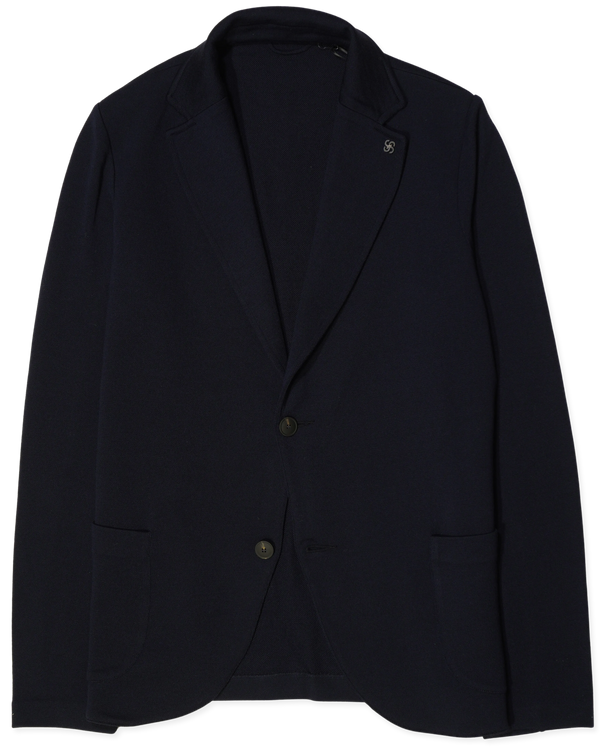 Gran Sasso Knitted Jacket Virgin Wool Navy