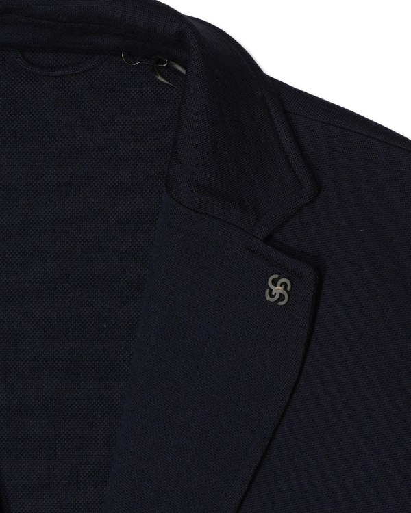 Gran Sasso Knitted Jacket Virgin Wool Navy