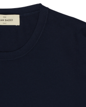 Gran Sasso Knitted Pure Cotton T-Shirt Navy
