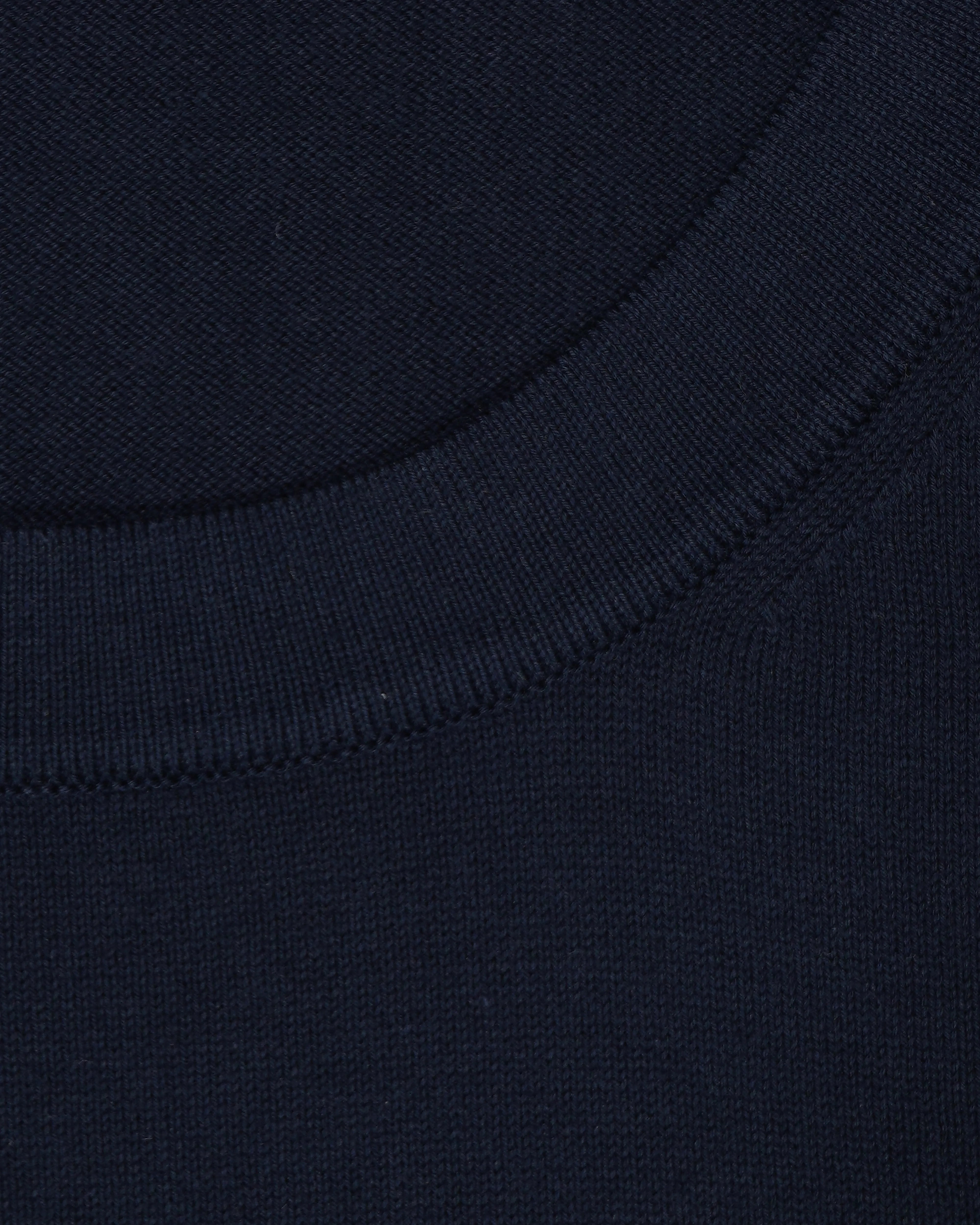 Gran Sasso Knitted Pure Cotton T-Shirt Navy