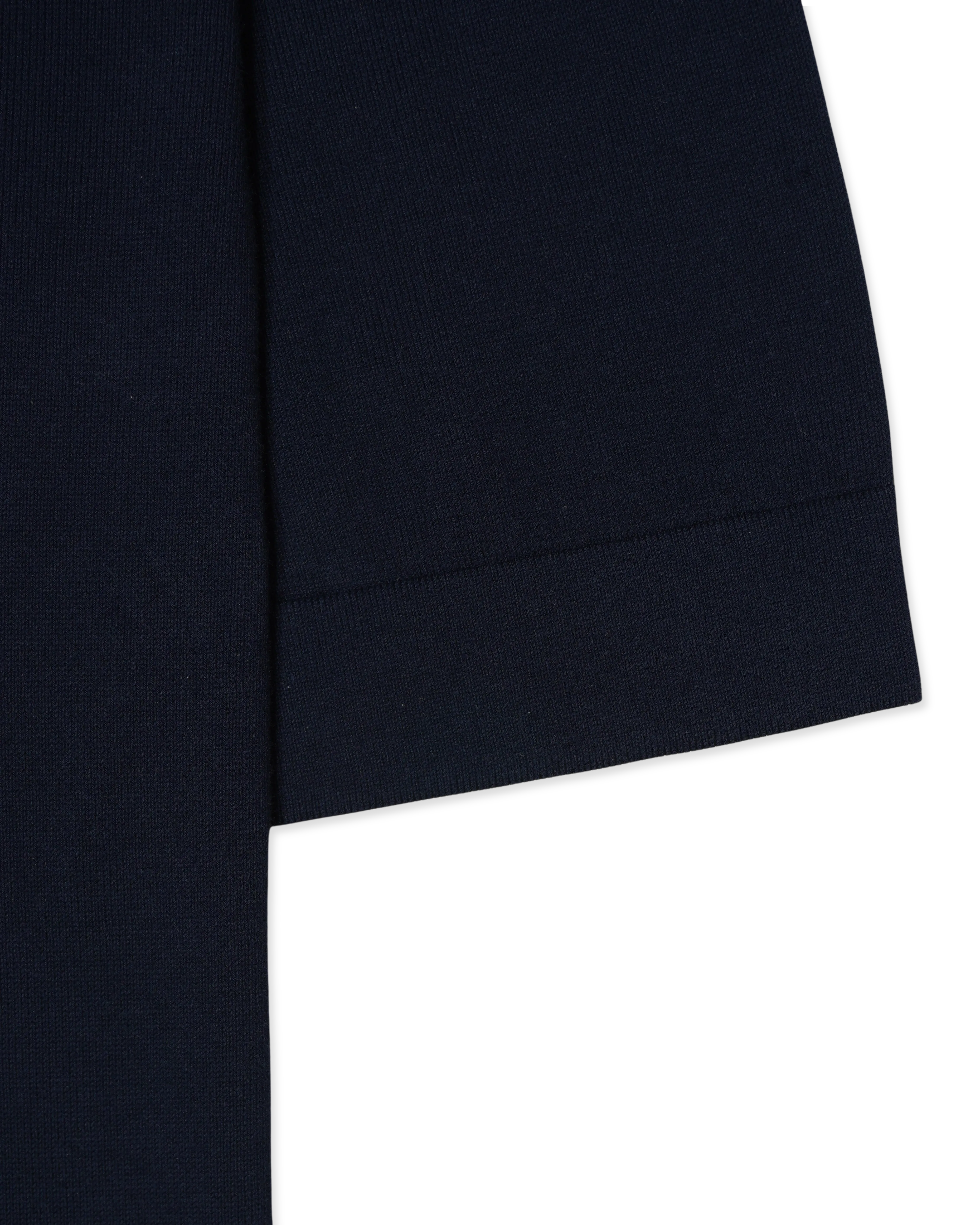 Gran Sasso Knitted Pure Cotton T-Shirt Navy