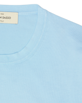 Gran Sasso Knitted Pure Cotton T-Shirt Light Blue