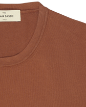 Gran Sasso Knitted Pure Cotton T-Shirt Terracotta