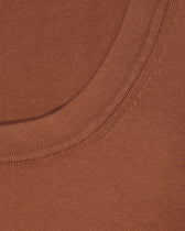 Gran Sasso Knitted Pure Cotton T-Shirt Terracotta