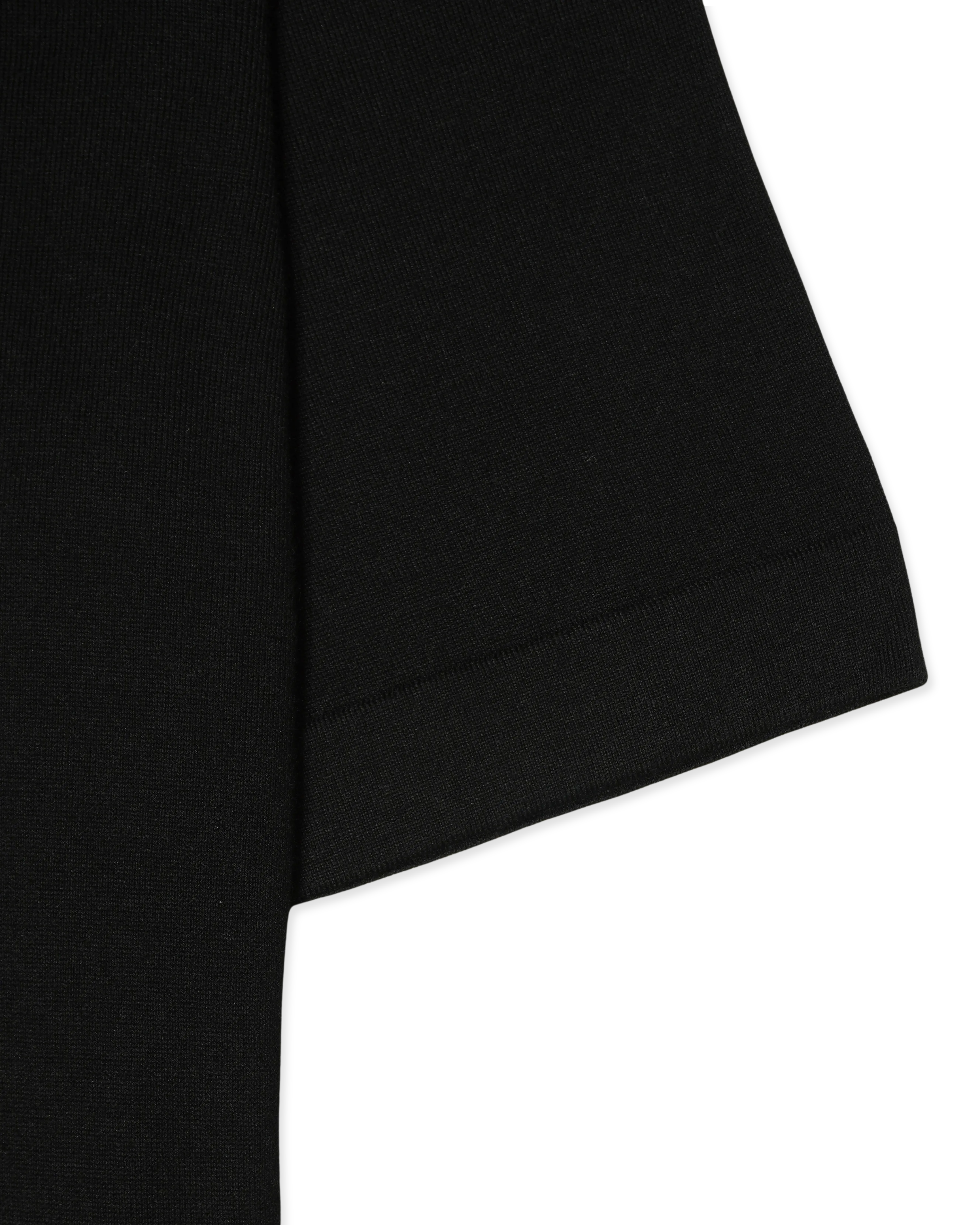 Gran Sasso Knitted Cashmere Silk T-Shirt Black