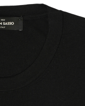 Gran Sasso Knitted Cashmere Silk T-Shirt Black