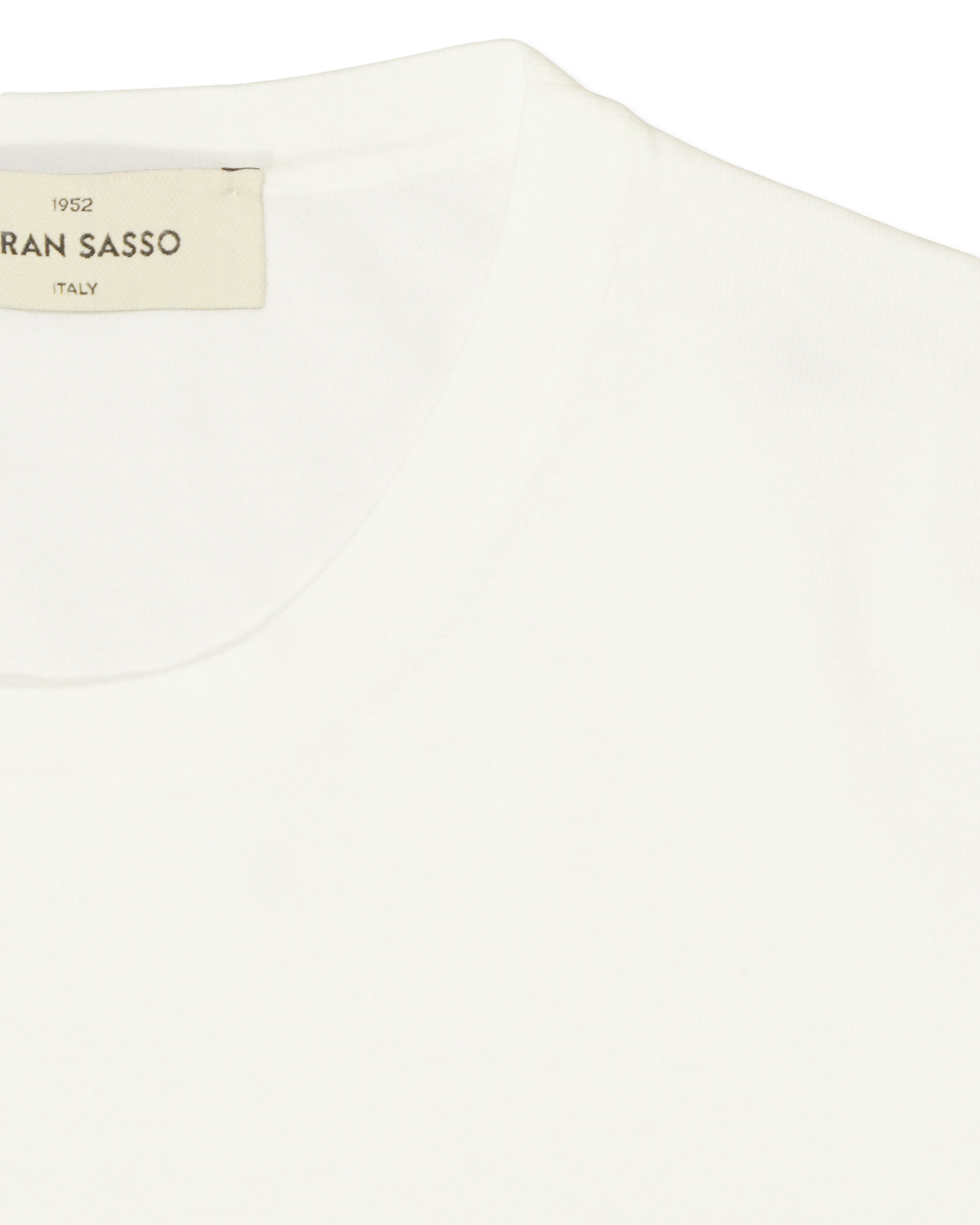Gran Sasso Knitted Pure Cotton T-Shirt White