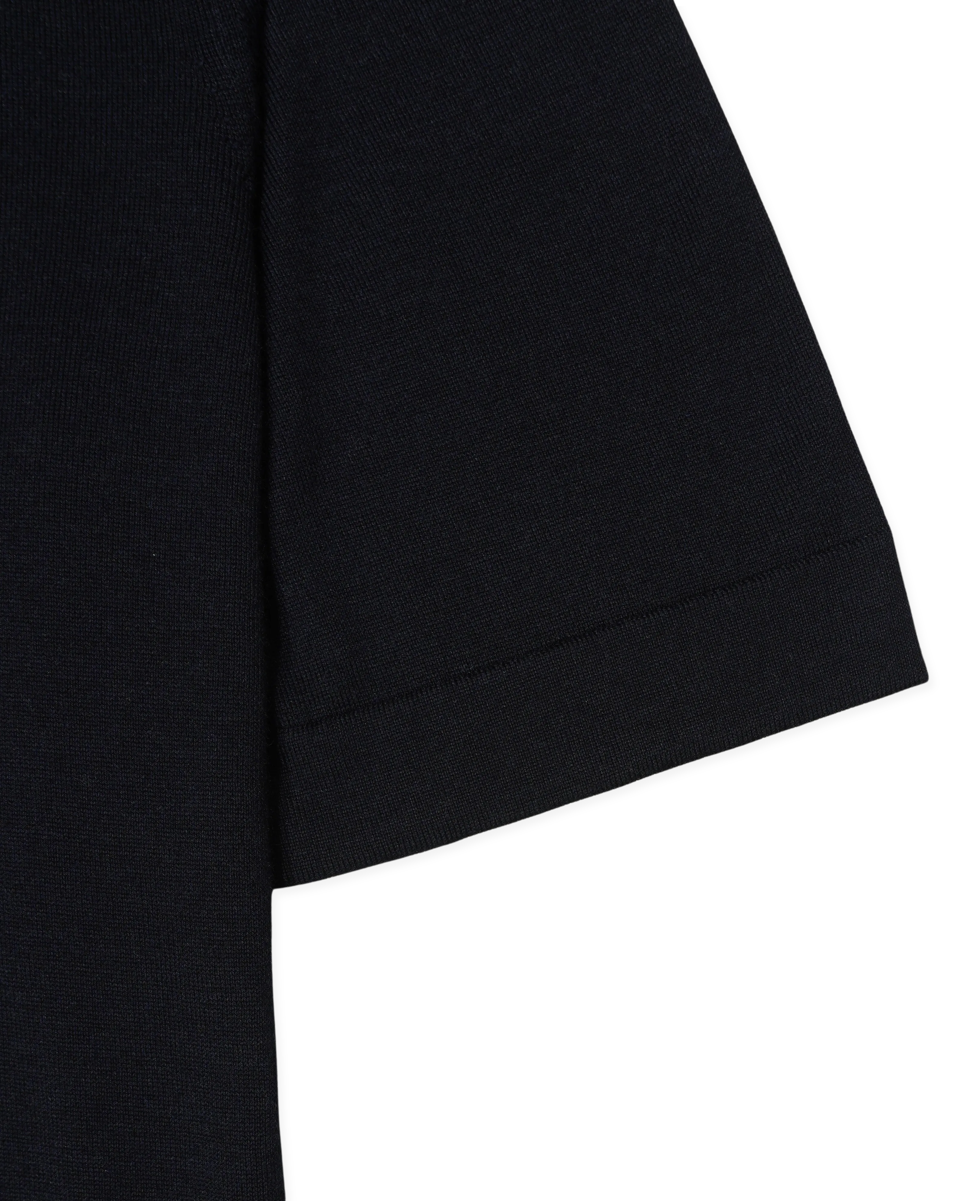 Gran Sasso Knitted Cashmere Silk T-Shirt Navy