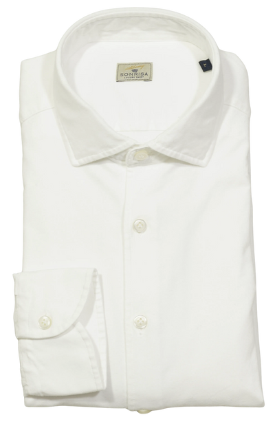 Sonrisa Shirt Washed Cotton Jersey White