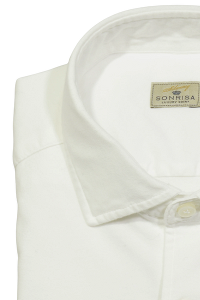 Sonrisa Shirt Washed Cotton Jersey White