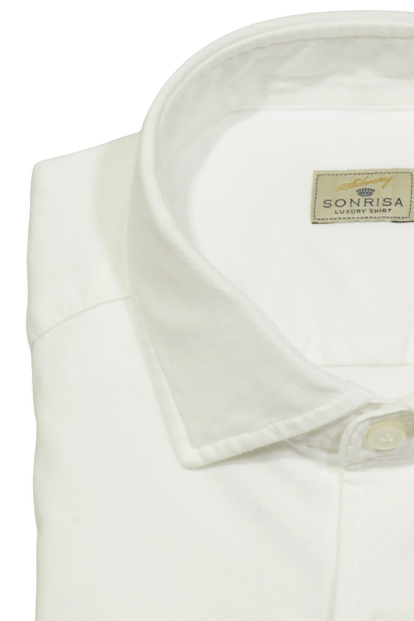 Sonrisa Shirt Washed Cotton Jersey White