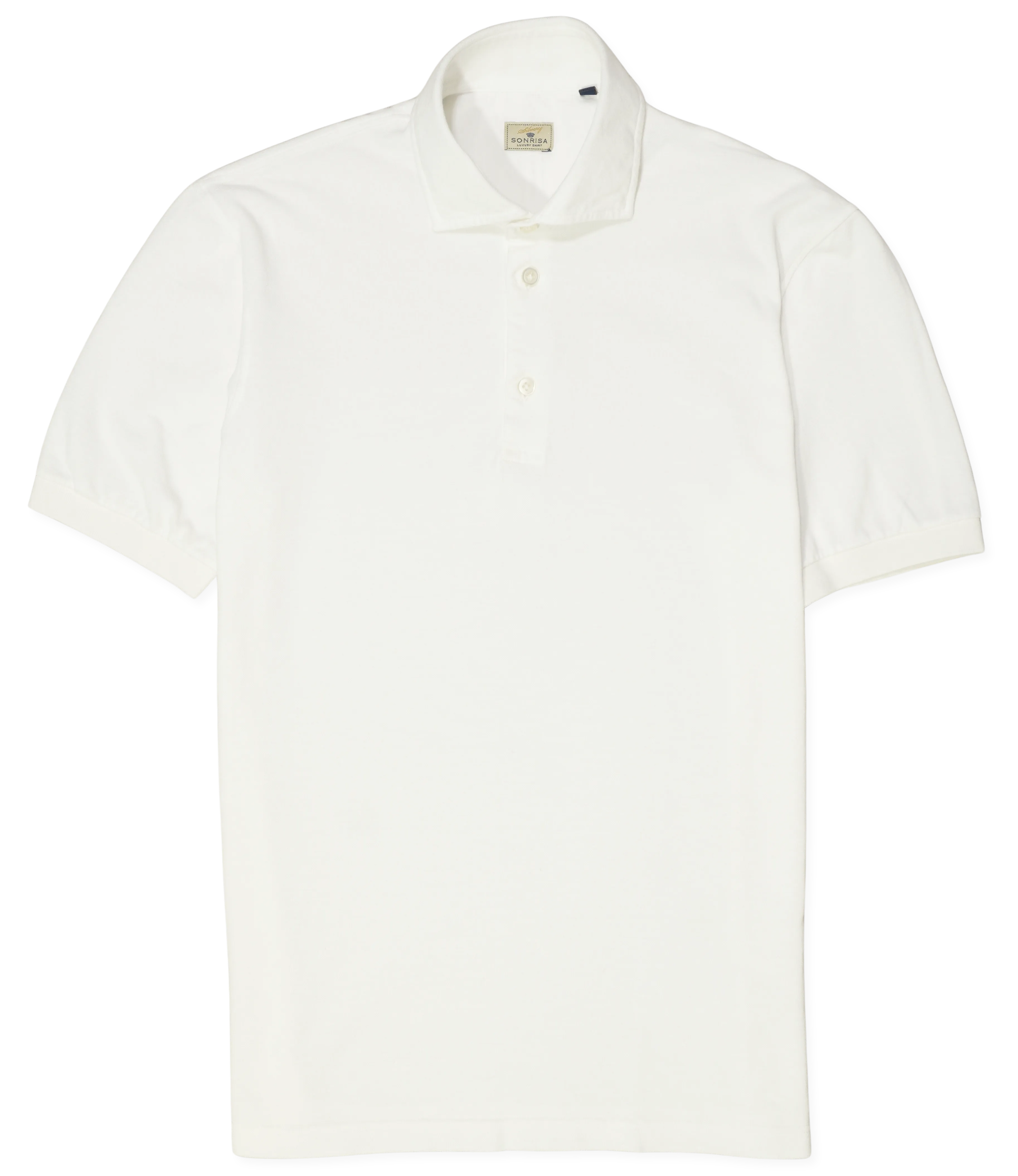 Sonrisa Polo Shirt Washed Cotton White