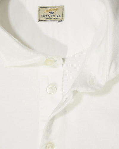 Sonrisa Polo Shirt Washed Cotton White