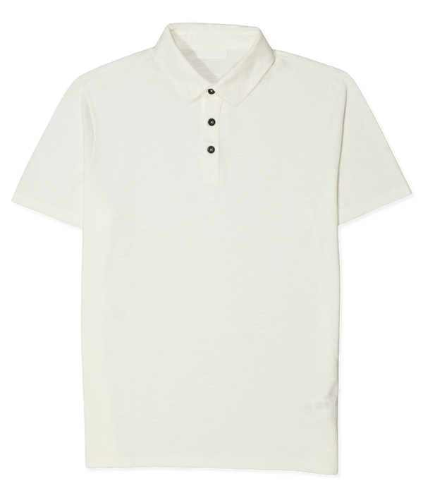Dondup Washed Jersey Polo Shirt White