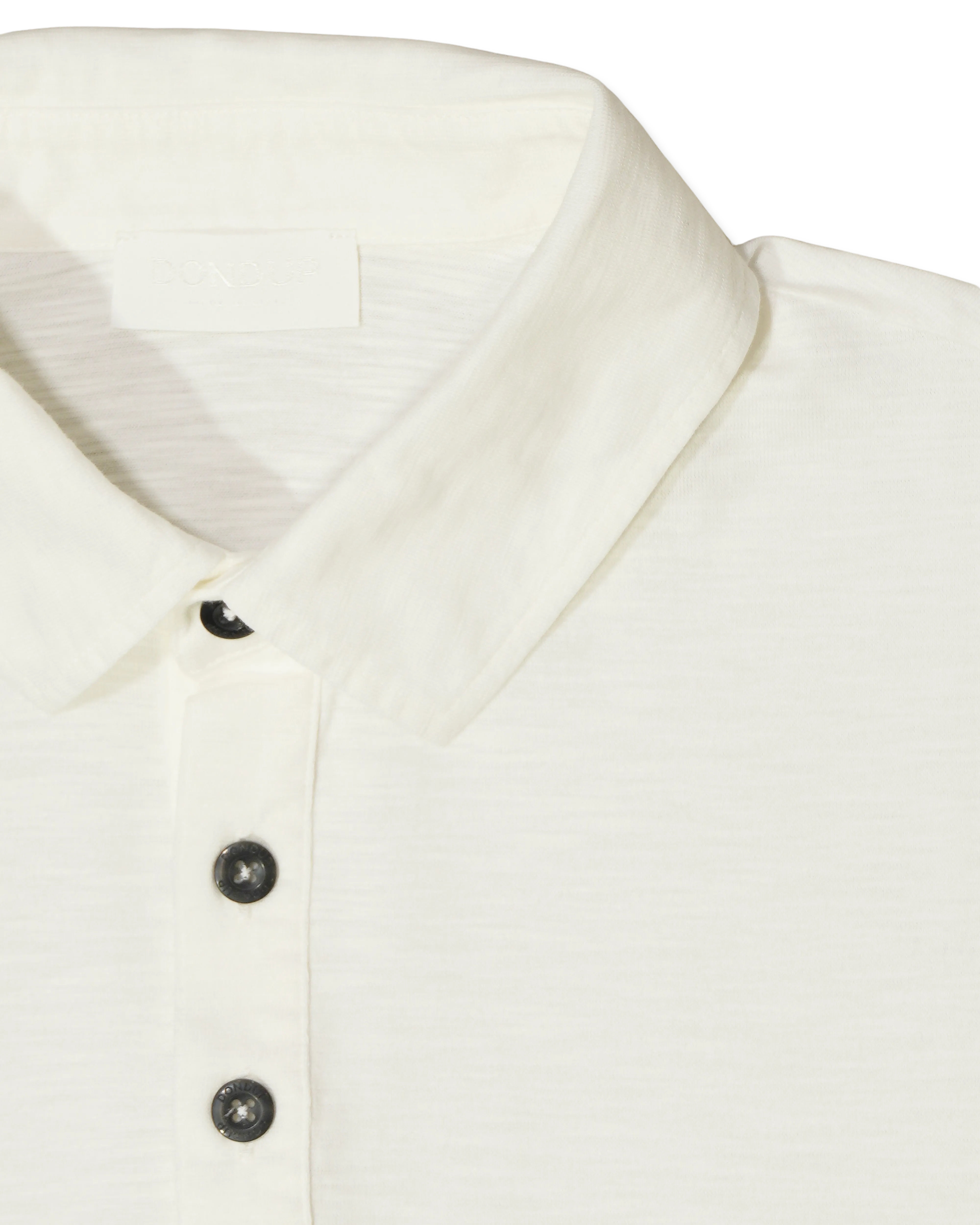 Dondup Washed Jersey Polo Shirt White
