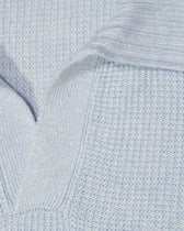 Gran Sasso Polo Shirt Linen Cotton Light Blue