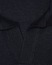 Gran Sasso Polo Shirt Pure Silk Navy