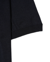 Gran Sasso Polo Shirt Pure Silk Navy