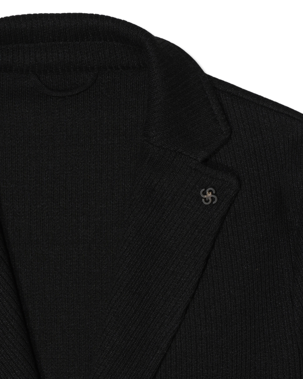 Gran Sasso Knitted Jacket Linen Cotton Black