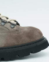 Doucals Derby Lace-up Suede Light Grey