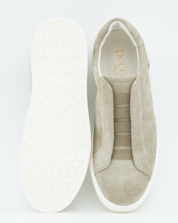 Doucals Sneaker No-Lace Suede Beige