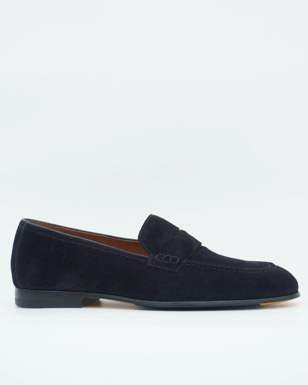 Doucals Penny Loafer Suede Navy