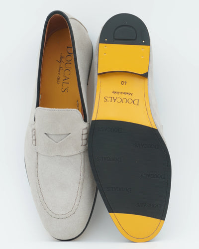Doucals Penny Loafer Suede Light Grey