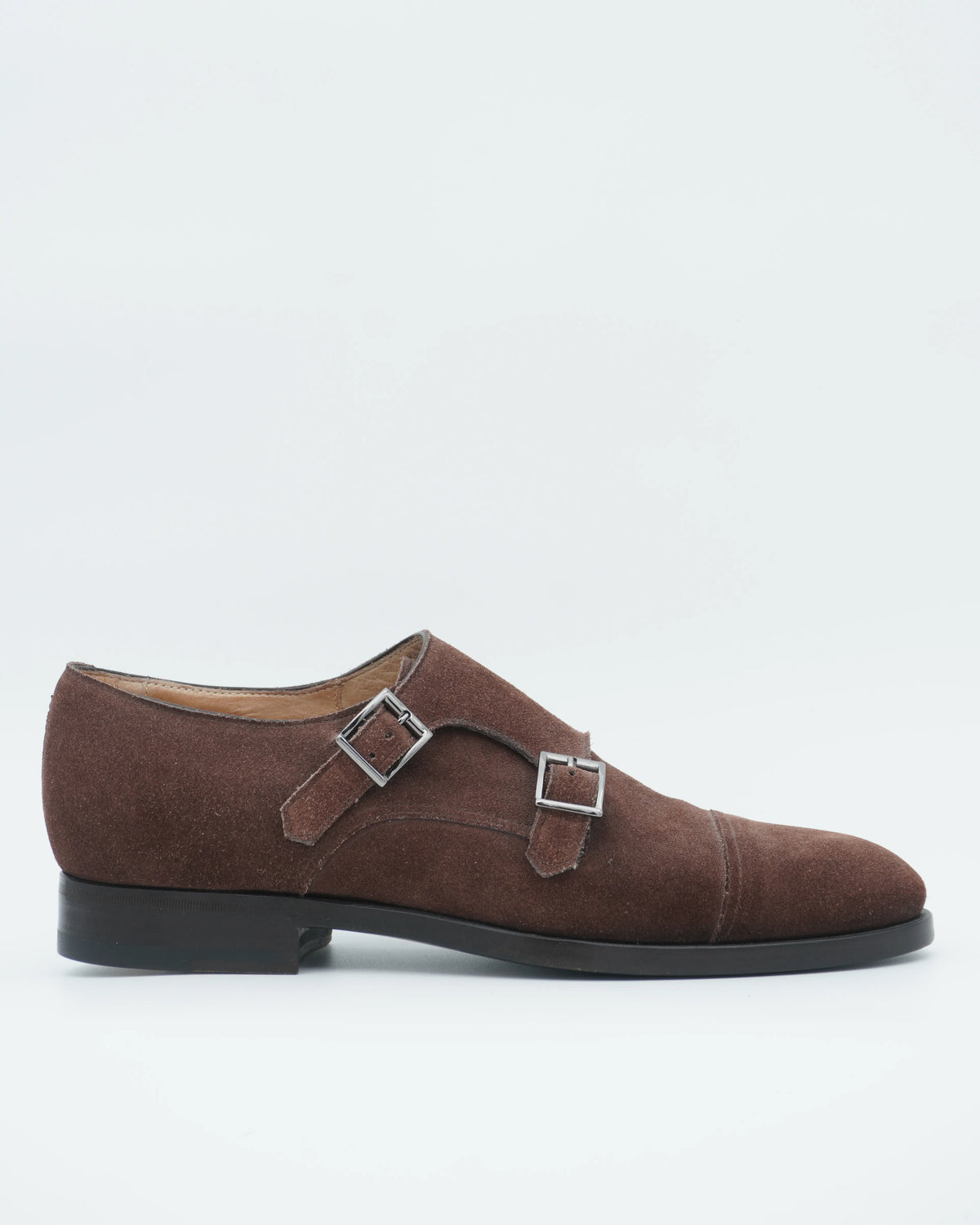 Brown Suede Double Monk Straps Sz 45 from Hungary Men main image 2