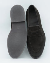 Fabiano Ricci Penny Loafer Suede Dark Brown