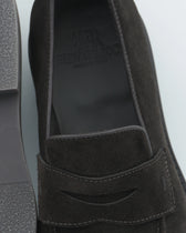 Fabiano Ricci Penny Loafer Suede Dark Brown